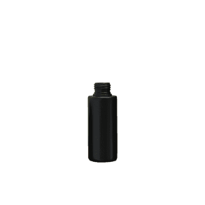 100ml Flat Shoulder Bottle - Black HDPE